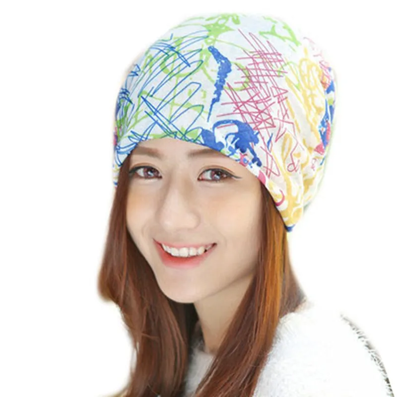 New Color Multi-purpose Unisex Hat Thicker Warm Line Pattern Autumn Winter Women Hat Fashion Outdoor Caual Cotton Girls Cap