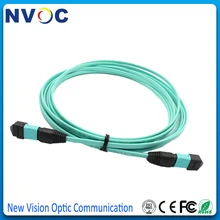 12 ядер многомодовый MPO папа к MPO папа патч-корд, OM4, 5 метров, тип B, цвет Аква, 3,0 мм Мини Круглый LSZH кабель MPO багажник