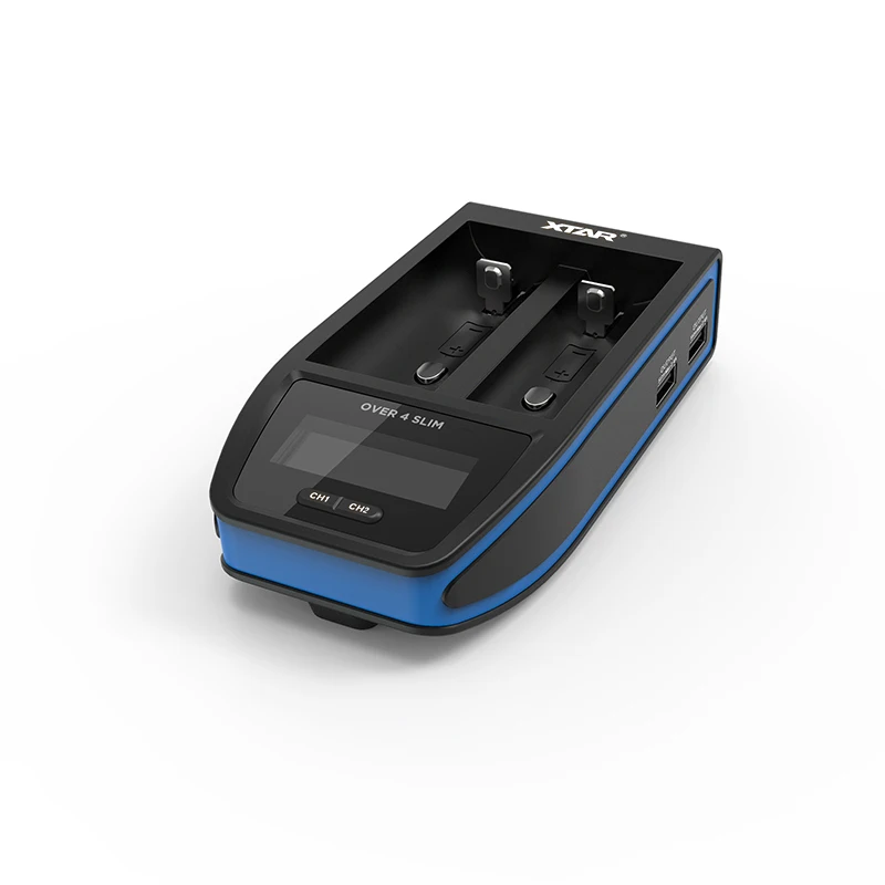 

XTAR OVER 4 SLIM Battery Charger 4.1A Rapid Charging LCD Display For 18650 20700 21700 22650 26650 3.6V/3.7V Li-ion