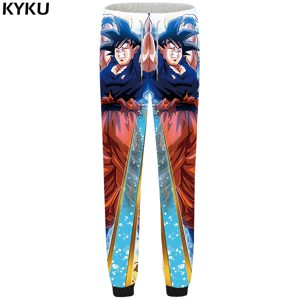 KYKU Brand Dragon Ball Pants Men Muscle Sweatpants Baggy Light Goku 3d Print Britches 