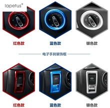 Accessories For Porsche Cayenne 2015 2016 2017 Head Light Switch + Electronic Handbrake Decorative Strip Cover Trim / 3 Color