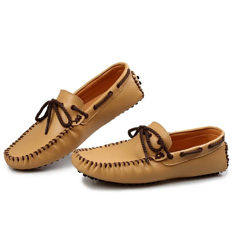 

2019 Autumn Men's Causal Comfortable Waterproof Soft Solid Slip-Up Shoes Men's Breathable Lazy Peas Loafers Shoes Men