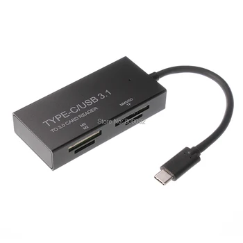 

Multi function Aluminum Alloy Type-C USB3.1 to CF MS MMS SD TF Memory Card Reader OTG Combo Adapter for PC Laptop