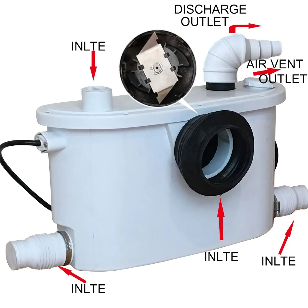 110V American type Macerator pump use behind on toiletin Pumps from