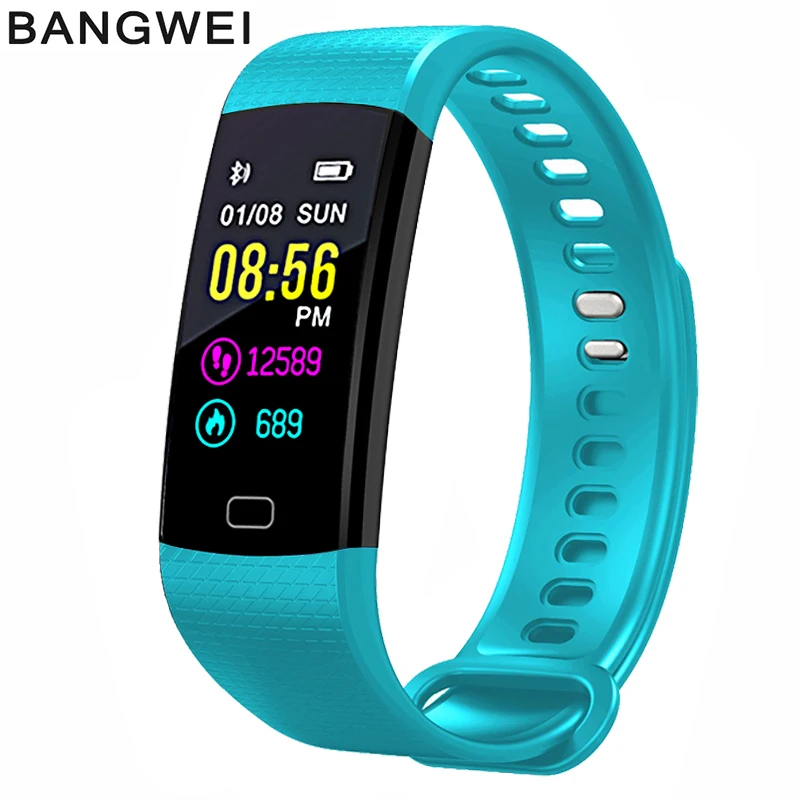 

BANGWEI Sport Bracelet Electronic Watch Women Men LED Waterproof Smart Wrist Band Heart rate Blood Pressure Pedometer Clock+Box