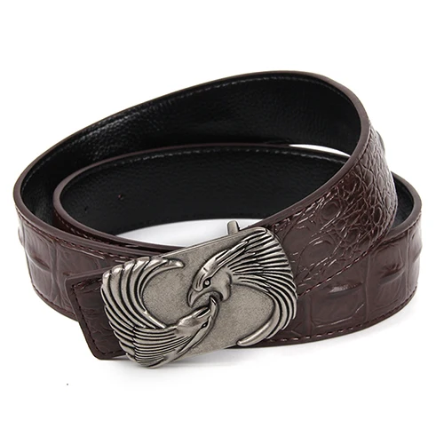 Aburo новые джинсы riem ковбой Классический Крокодил stijlvolle riemen mannen glad gesp taille riem джинсы - Цвет: 16