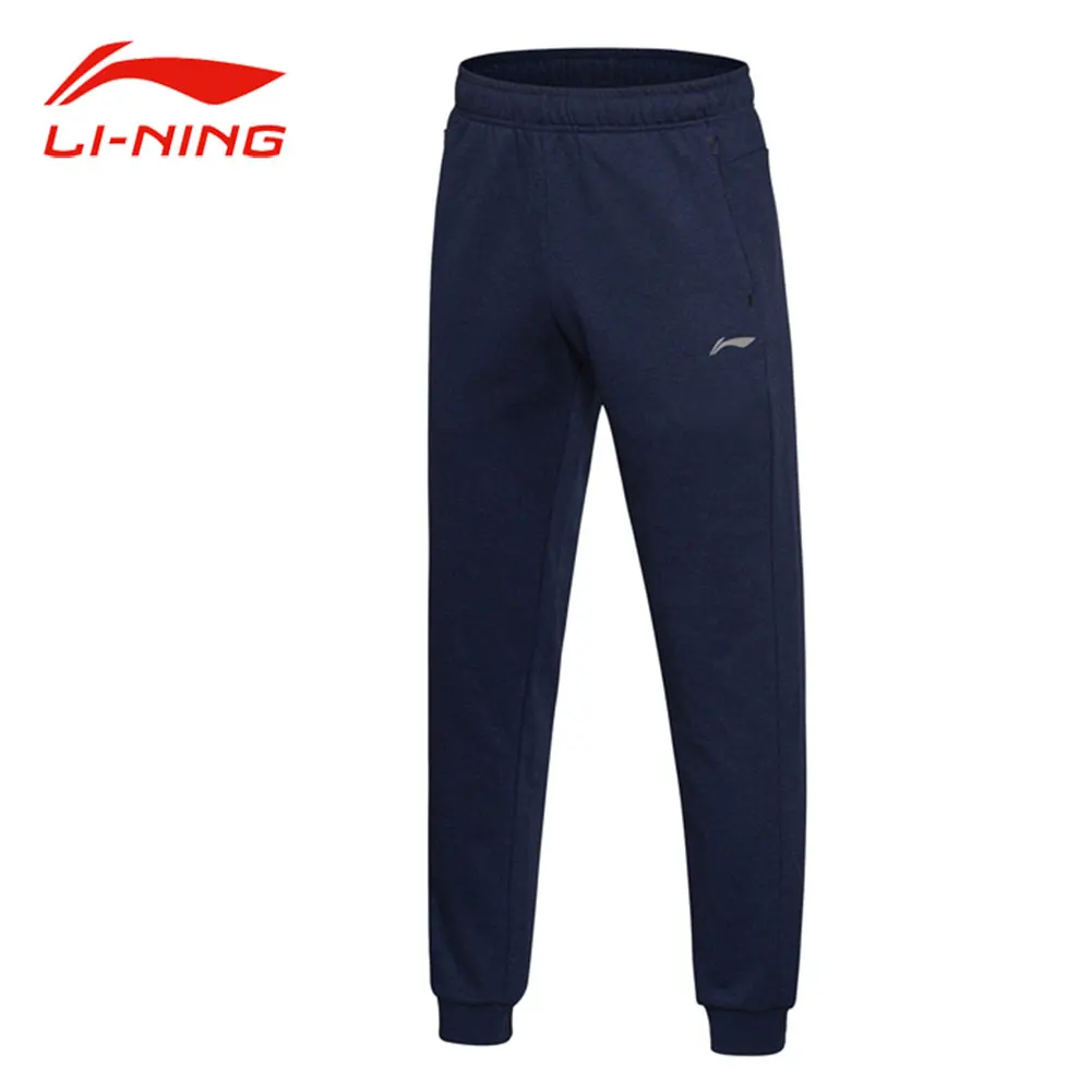 

Li-Ning Men Comfort Training Sweat Pants 61% Cotton 39% Polyester Long Pants LiNing Autumn Winter Sports Trousers AKLM699