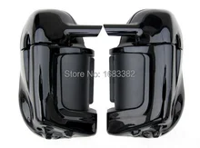 Motorcycle Painted Bright Vivid Black Lower Vented Leg Fairing Glove Box Hardware For Harley Davidson Touring