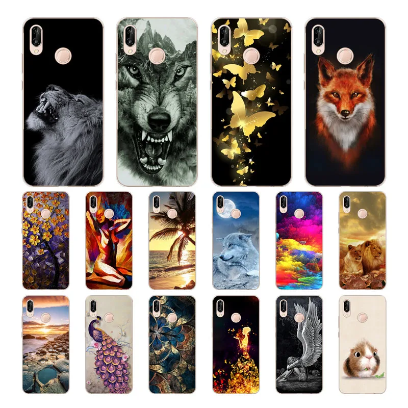 

Geruide 5.84 inch Huawei P20 Lite Case Cover Soft Silicone TPU Silicone Back Cover Cases Huawei P20 Lite Cell Phone Cases