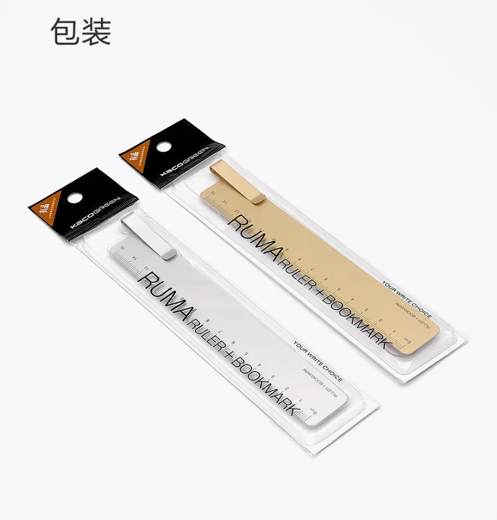 Xiaomi KACO Rama металлическая линейка+ Закладки для книги золото/серебро Прямая поставка