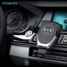 Fdgao 10 Вт Qi Беспроводное Автомобильное зарядное устройство держатель телефона для iPhone 11 Pro X XS XR 8 Быстрая зарядка для samsung S8 S9 S10 Note 10 9