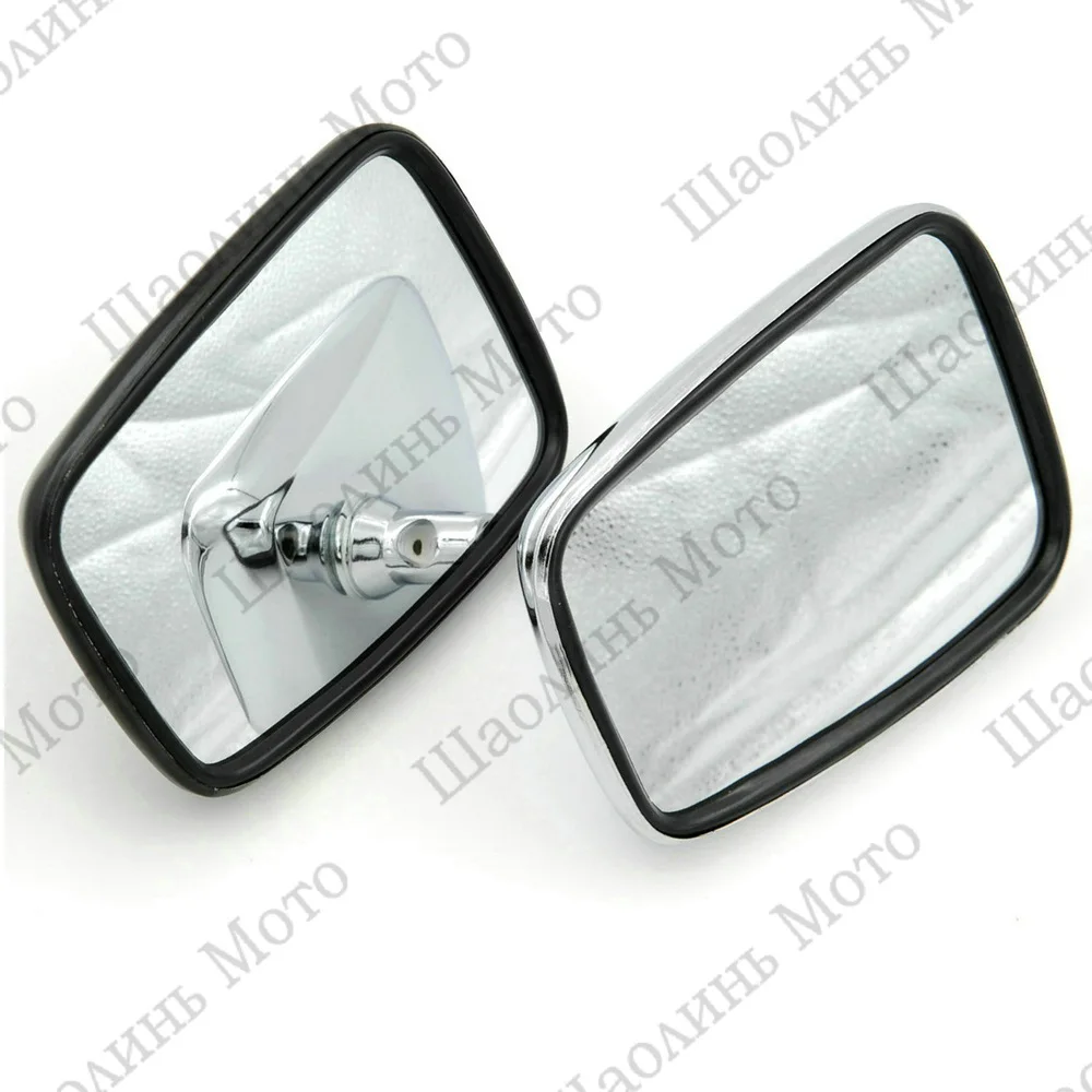 

Vintage Black/Chrome Motorcycle Mirrors 8mm 10mm Thread Rear View Mirror For Harley Honda CG125 Yamaha SR400 SR500 Free Shipping
