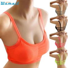 Женский спортивный бюстгальтер с подкладкой для девушек, нижнее белье для фитнеса, пуш-ап, топы для занятий йогой и бегом, гимнастический бюстгальтер с ремешками, эластичный жилет без проволоки, DEC29ZYP