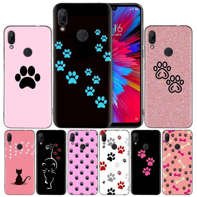 

cat Dog paw design Silicone Case Cover for Xiaomi Mi 9 8 Play A1 A2 Redmi Note 7 6 6A 5 Plus S2 GO Lite Pro Pocophone F1