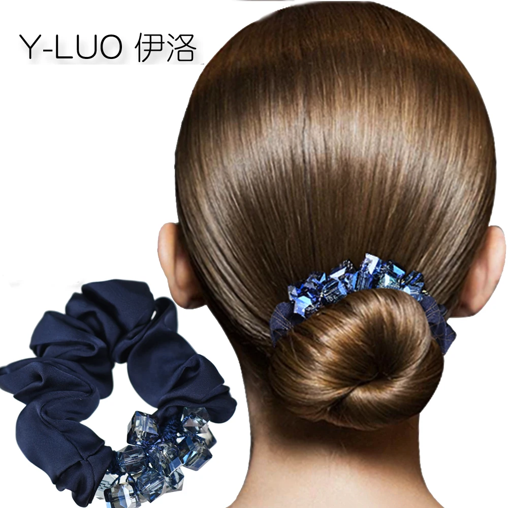 Women headwear elastic hair bands cute hair rope korean hair tie crystal hair band accessories for women