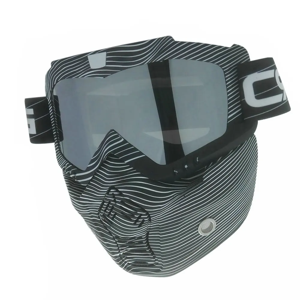 Мотоциклетный шлем очки разборные очки визор Лыжный Сноуборд Мотокросс Oculos Gafas для открытого лица полушлем для мотоцикла - Цвет: 10