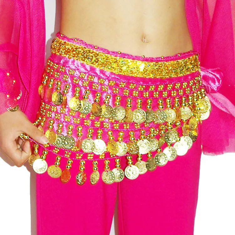 Performance 128 Coins Sequins Belly Dance Waist Chain Bollywood Belly