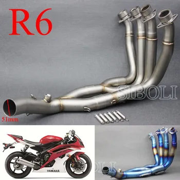 

R6 Motorcycle Exhaust Muffler Modified Header Pipe Muffler Exhaust For YAMAHA YZF R6 2006 2007 2008 2009 2010 12 13 2014 years