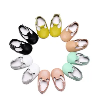 

2020 New Handmade Genuine Leather Baby Moccasins Shoes Mary jane soft sole bow Baby Shoes Newborn first walker toddler Shoes