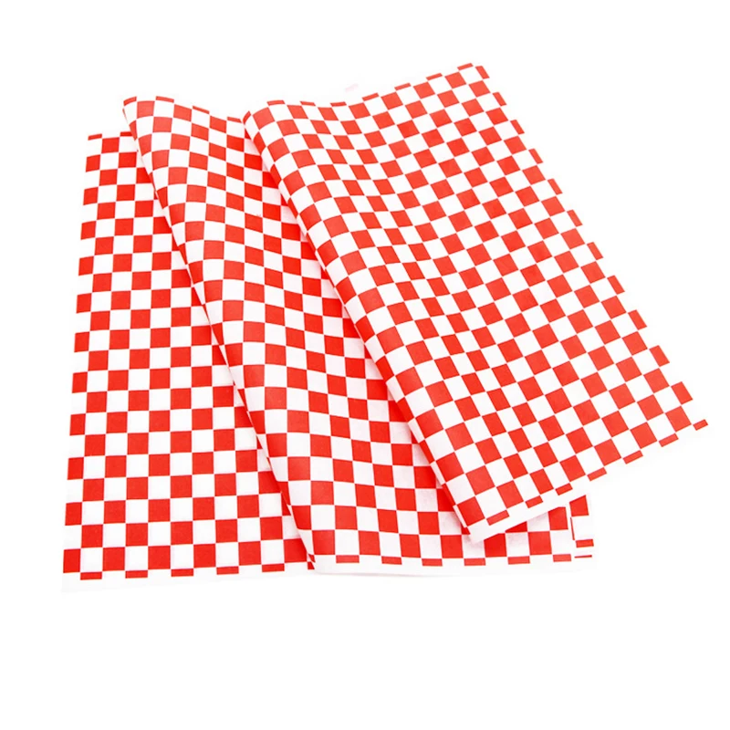 250–500PCS Checkered Food Wax Paper Sheets 12x12 Inch Grease Resistant Deli Wrap and Ba... - SKU FWPS1606 - UGI Packaging