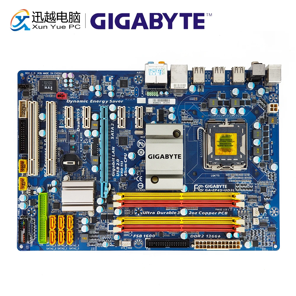 

Gigabyte GA-EP45-UD3L Desktop Motherboard EP45-UD3L P45 LGA 775 Core 2 Extreme Core 2 Quad Core 2 Duo DDR2 16G SATA2 USB2.0 ATX