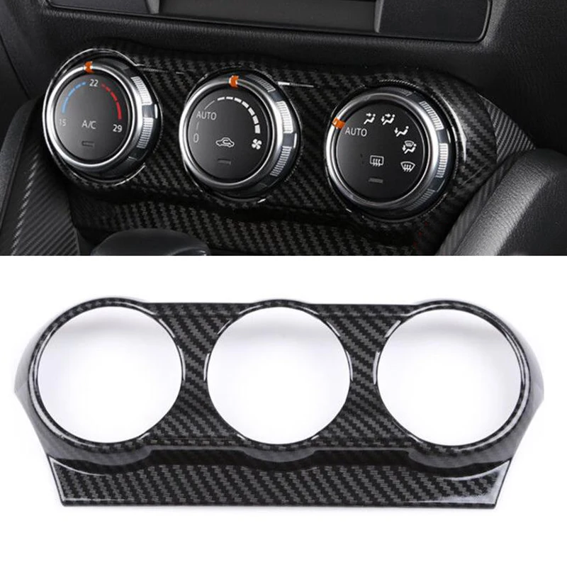 Us 9 11 38 Off Abs Carbon Fiber Air Condition Adjust Panel Cover Trim For Mazda Cx 3 Cx3 2016 2017 2018 In Interior Mouldings From Automobiles