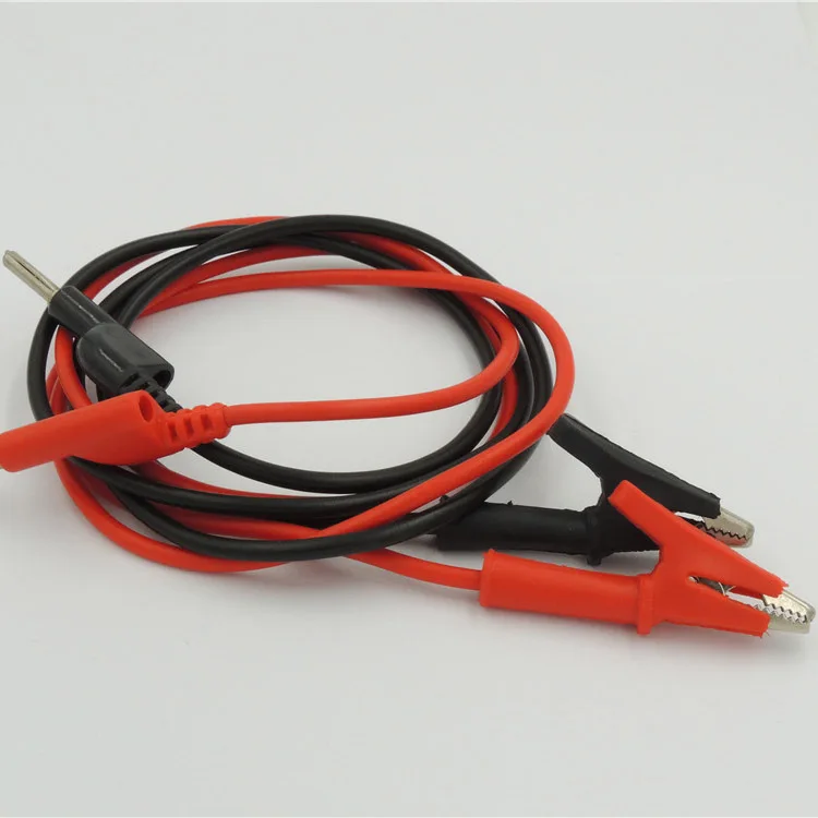 

1 set Alligator Clip Silicone High Voltage Test Lead Cable TO 4mm Banana Plug Male for Multimeter