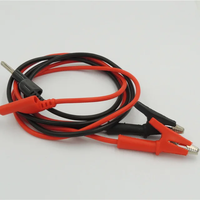 1 set Alligator Clip Silicone High Voltage Test Lead Cable TO 4mm
