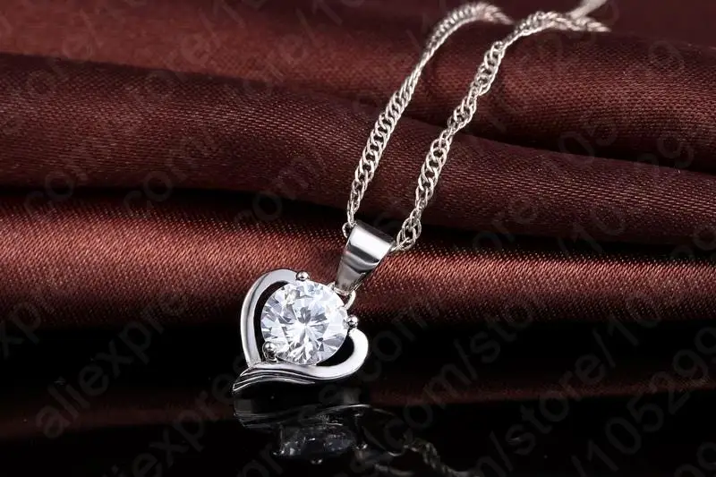 Великолепное элегантное 925 пробы Серебряное ожерелье серьги Ювелирные наборы с прозрачным кубическим цирконием для женщин леди девушки подарок