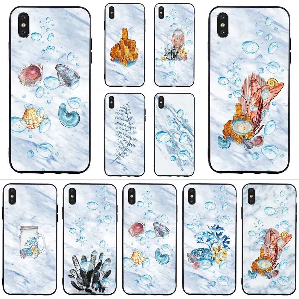 

Print Marble Ocean Phone Cover for iPhone 6 Case 7 XR X 8 Plus 5 6S 5S SE Xs Max Covers Skin