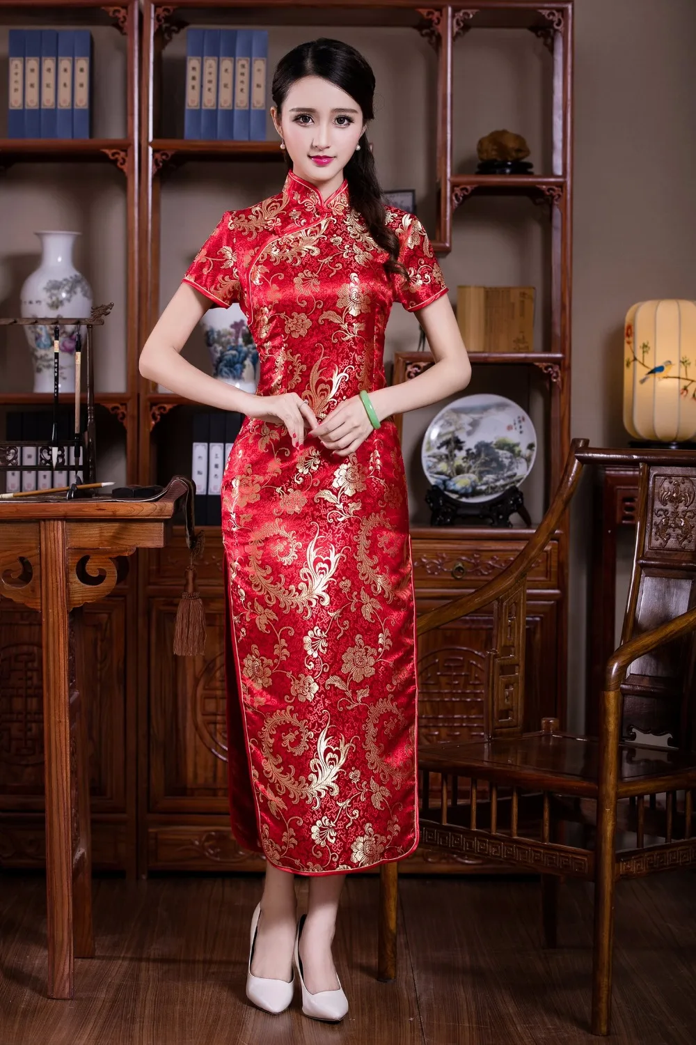 Shanghai Story Chinese Traditional Clothing Long Qipao Dress Chinese 