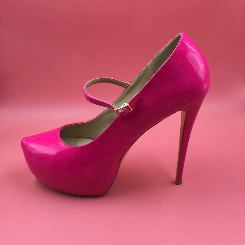 hot pink patent leather pumps