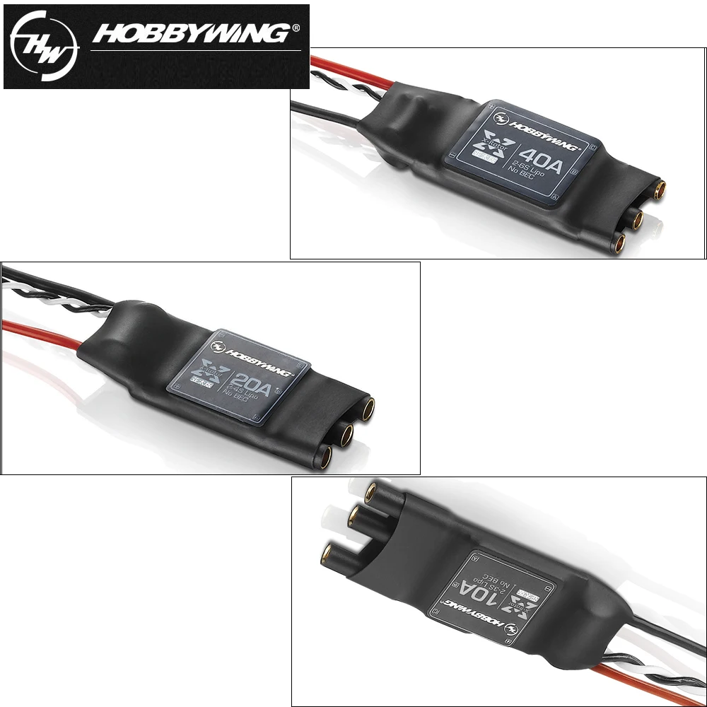 

4pcs Original Hobbywing XRotor 10A/20A/40A Brushless ESC 2-3S Speed Control for RC Quadcopter Multicopter QAV250 (short wire)