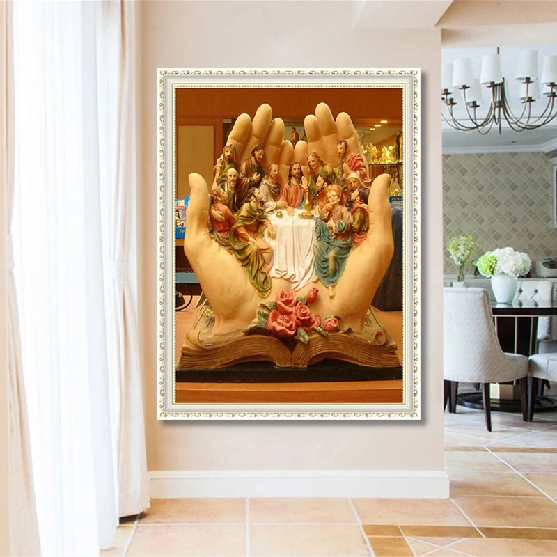

DONGLANG Crystal Drill 5D DIY Diamond Painting Embroidery Icon Religion Rhinestones Cross Stitch Mosaic Gift Decor