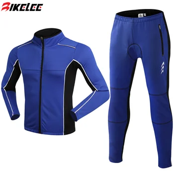 

Cycling Jacket Waterproof Winter Thermal Fleece Long Sleeve Bike Clothing Set Jersey Ciclismo Trajes Ciclismo Hombre Invierno