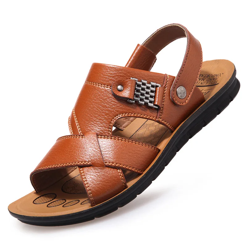 

High Quality Fashion Summer Men Sandals Cool Comfortable Solid Dual-use Flip Flops Men Casual Beach Sandals Mens Shoes
