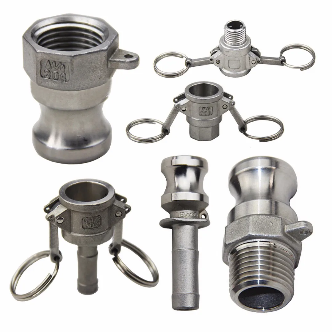 

304 Stainless Steel Homebrew Camlock Fitting Adapter 1/2" MPT FPT Barb Camlock Quick Disconnect For Hose Pumps Fittings 6 types