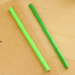 1 шт новый зеленый бамбук Ручка В креативном стиле гелевая ручка для офиса школьный подарок канцелярские ручки E0324