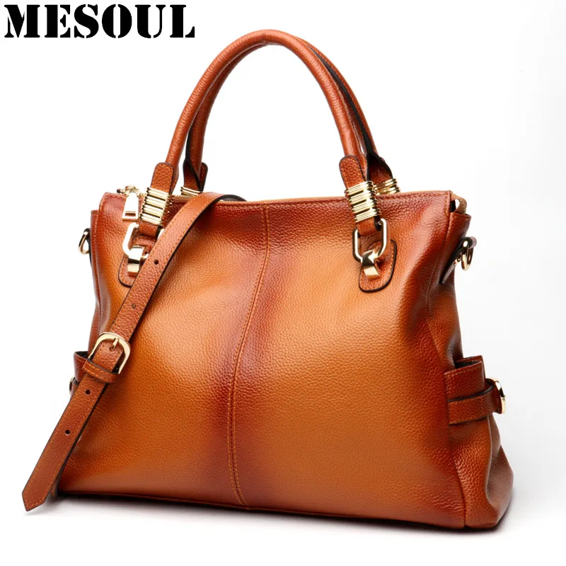 Famous Brand Handbags Women Shoulder Bag High Quality Brown Hand Bag Ladies Genuine Leather