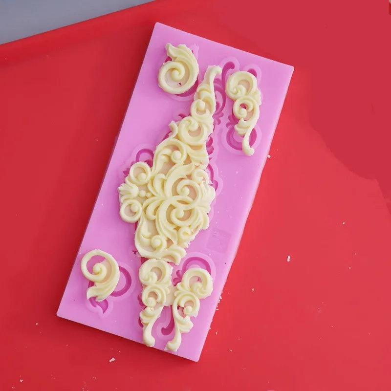 Цветочные свитки 3D силиконовые формы для торта инструменты для украшения тортов из мастики кекс шоколадные кондитерские глины конфеты формы