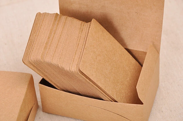 buy 90 sheets box blank kraft cardstock thick paper business card card gift tags