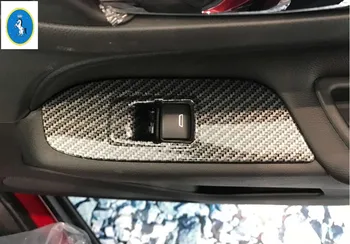 

Yimaautotrims Accessory Carbon Fiber ABS Armrest Window Lift Button Panel Cover Trim For Chevrolet Equinox 2017 2018 2019 2020