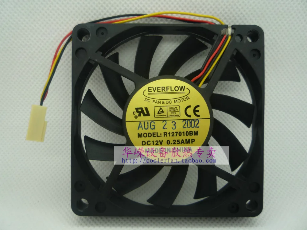 Ventilador De Refrigeración EVERFLOW R126010BU - 12V, 0.25A, Doble Rodamiento De Bola, 90mm, Para PC O Equipos