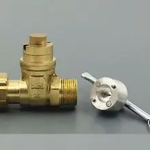 Латунный запорный обратный клапан соединение гнездо с ключом блокировки 3/" BSP Мужская-Женская резьба для счетчика воды