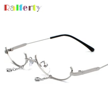 Ralferty Ins уникальный оправа для очков без объектива Украшенные крутые очки в оправе-половинке Модный кулон очки Для женщин аксессуары J9021A