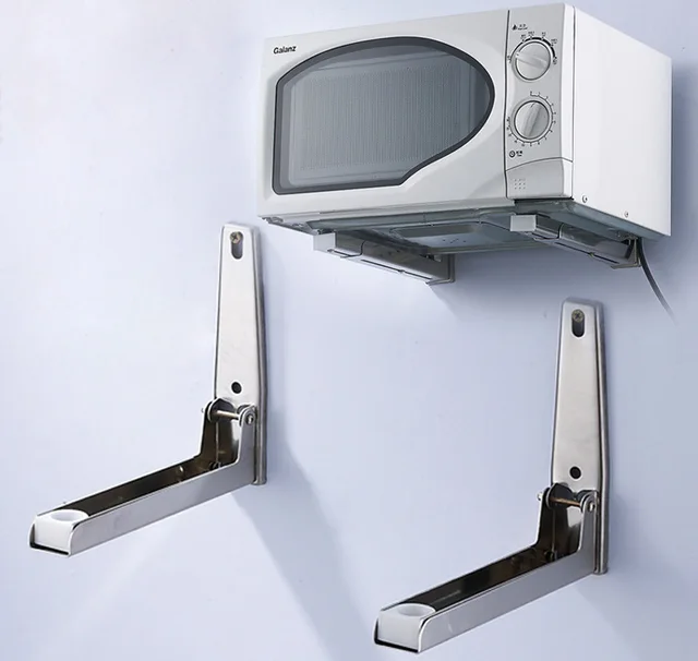 Microwave Oven Bracket Kitchen Shelf Sus304 Stainless Steel Microwave Oven Bracket Kitchen Shelf Sus304 Stainless Steel A Wall Hanging Rack Adjule Standing Type