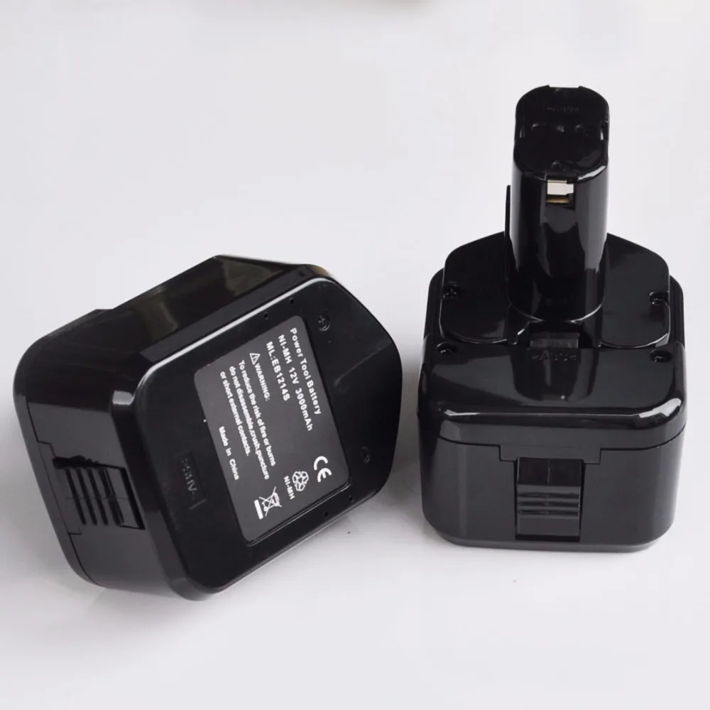 Kaufen UNS 12V 3.0Ah Wiederaufladbare NI MH Batterie Ersetzen für Hitachi bohrmaschine schraubendreher EB1214L EB1214S EB1230R