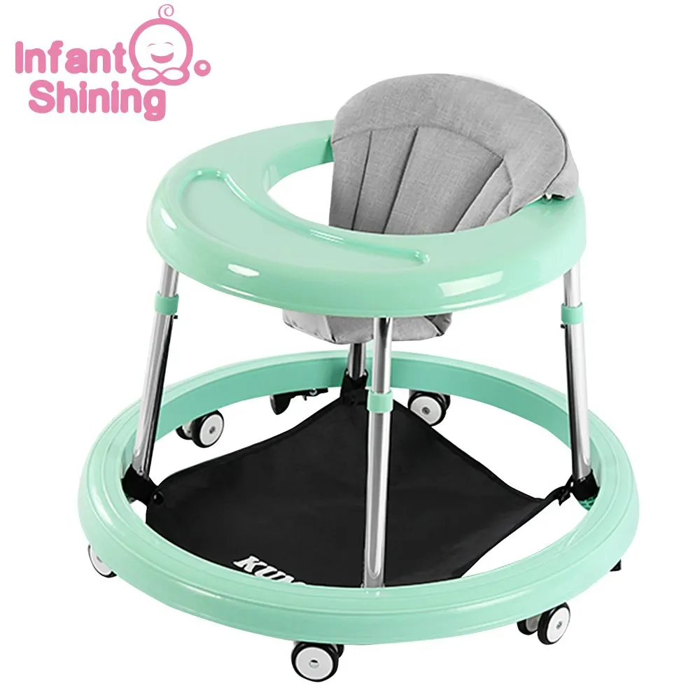 Infant Shining Baby Walker Folding Learn to Walk 6 18M Kids Walkers