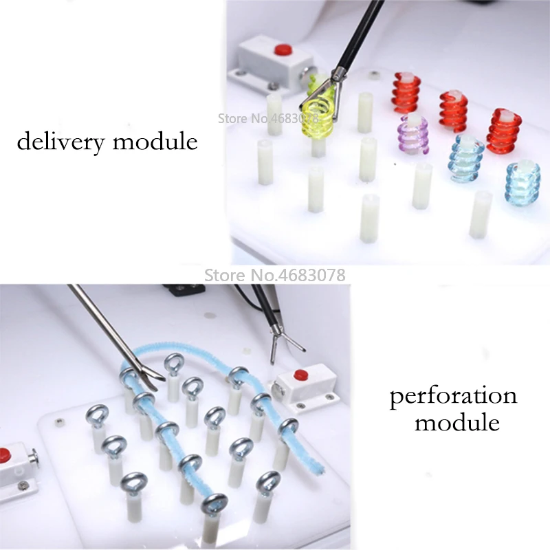 Модуль обучения лапароскопической хирургии, шов, сдвиг, пилинг, зажим, тяга и перфорация