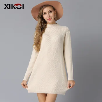 

Women Knitted Solid Sweaters Solid Helf Turtlenect Long Sleeve Pullover Sweater Jumper Casual Pull Femme Knitting Pullovers